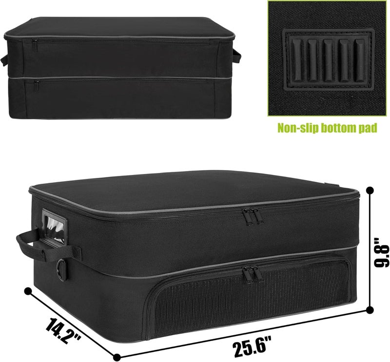 WELIDAY 2 Layer Golf Trunk Organizer, Golf Car Locker with Separate Ventilated Compartment, Golf Trunk Storage for Balls, Tees, Clothes, Gloves, Accessories - Image 2